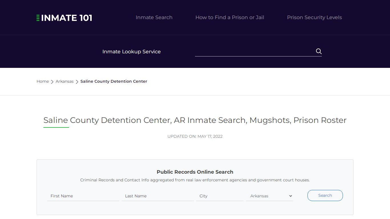 Saline County Detention Center, AR Inmate Search, Mugshots ...